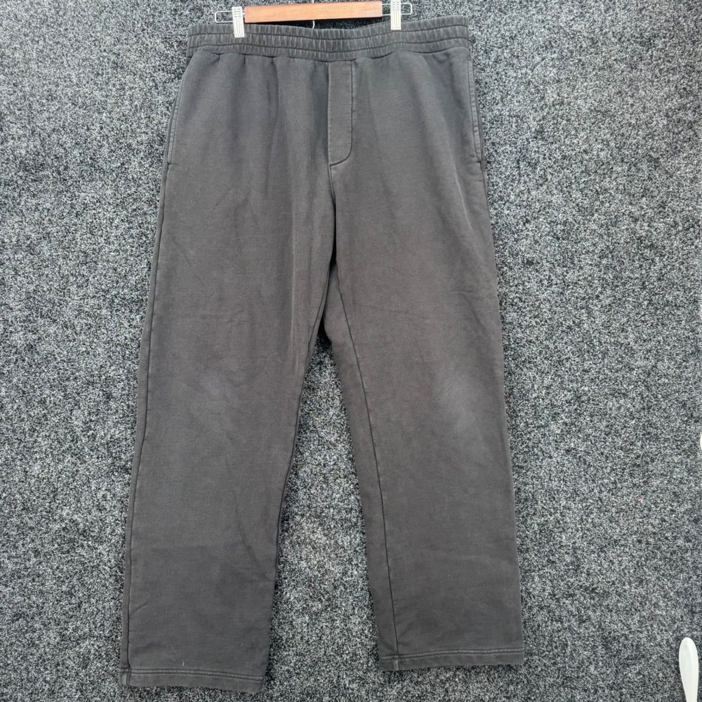 Madewell Mens XL Sweatpants Faded Black French Terry Straight Leg Joggers